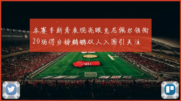 本赛季新秀表现亮眼克尼佩尔领衔20场得分榜鹈鹕双人入围引关注